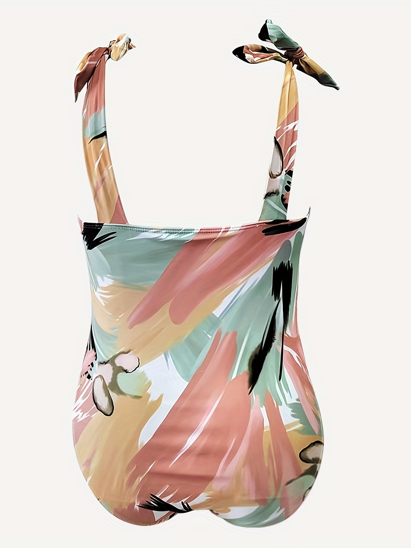 Retro Style One Piece Bathing Suit with Cover Up