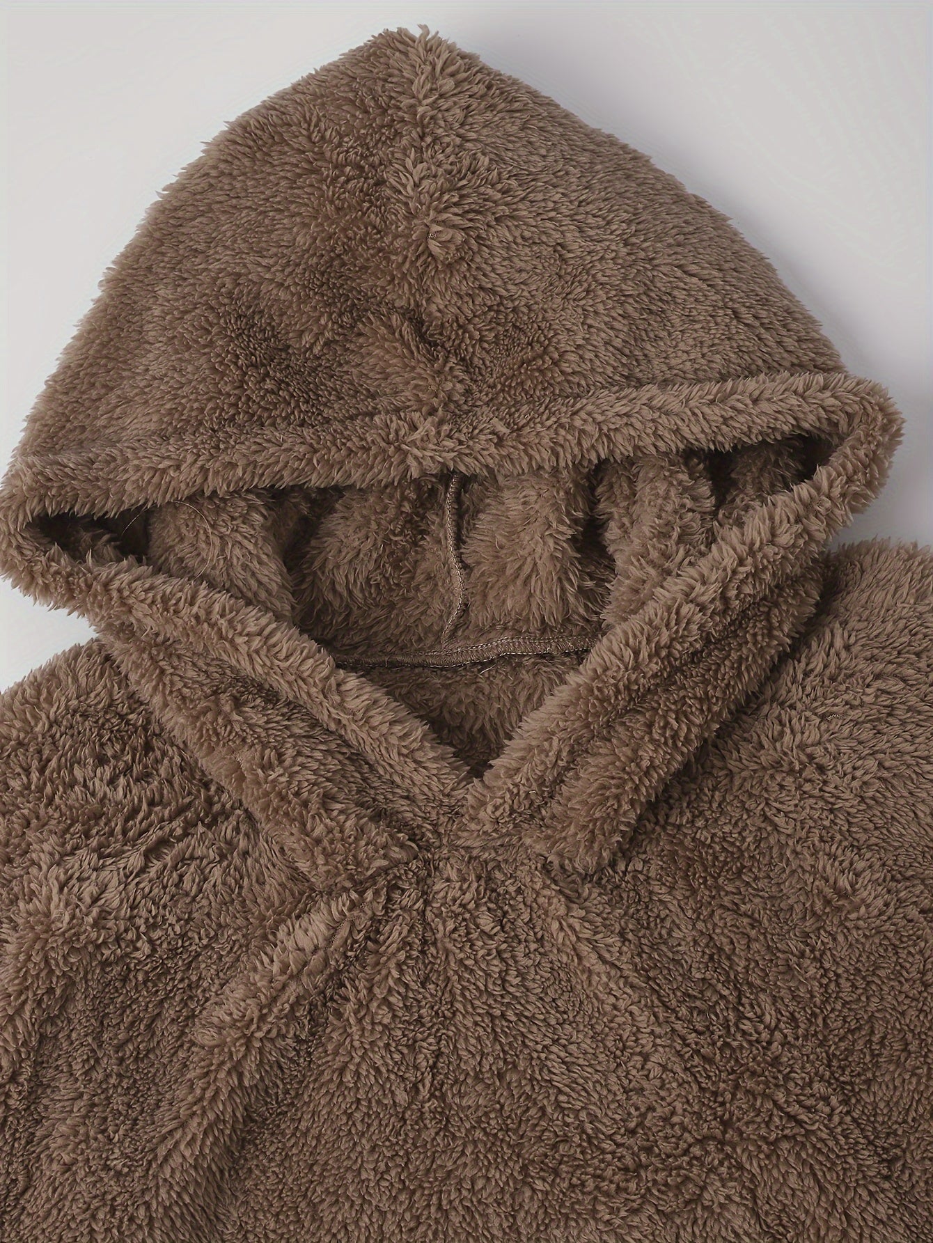  Teddy Fleece Hooded Sweatshirt & Joggers Set