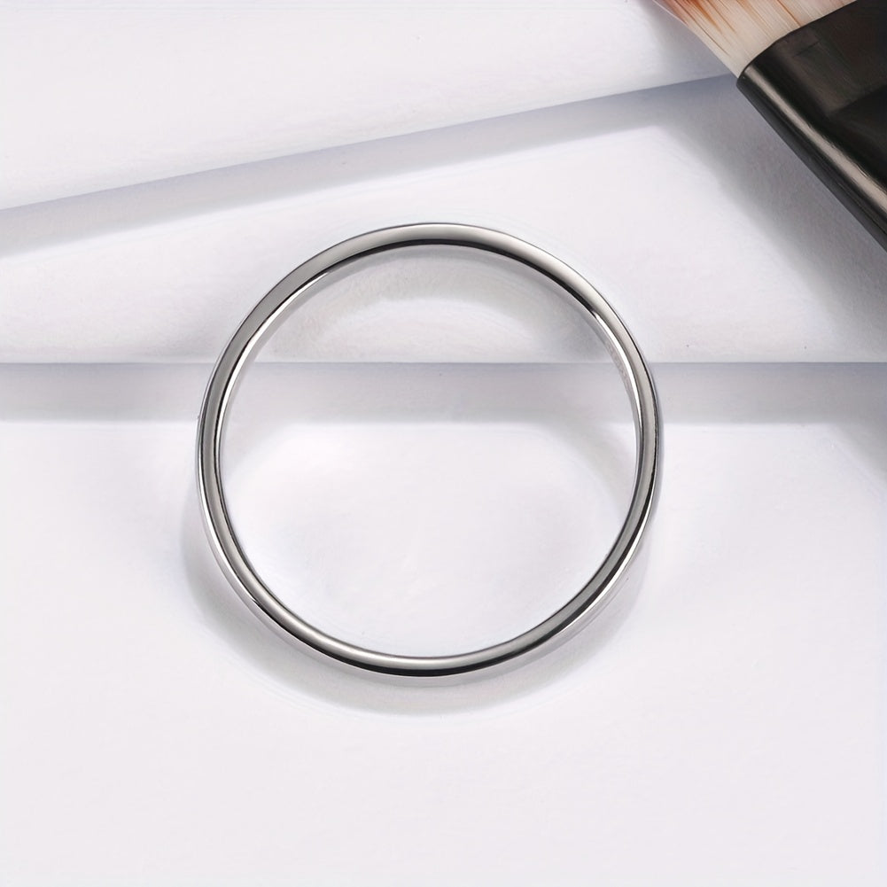 925 Silver Ring Classic Band for Engagement Wedding Stacking