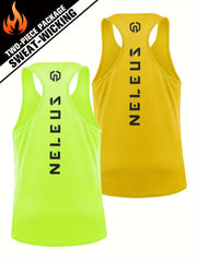 Men's Letter Pattern Mesh Quick Drying Tanktops for Gym Training