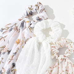 4pcs Butterfly Chiffon Headbands Elastics Hair Scarf Scrunchie