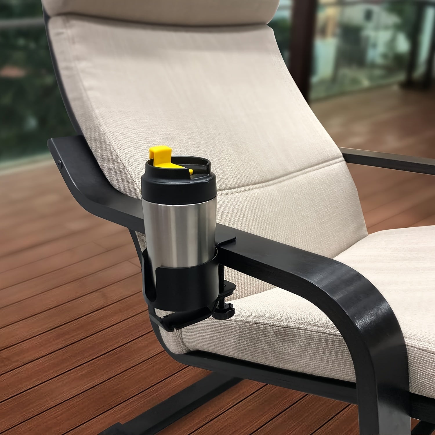 Desk Cup Holder Clamp & Headphone Hanger - Anti-Spill Coffee Holder