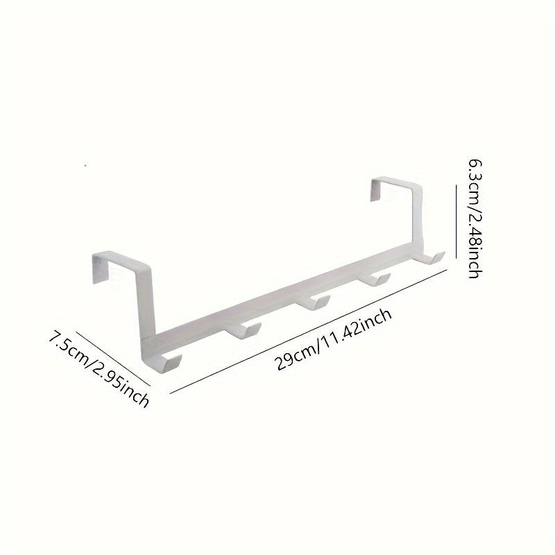 5 Hooks Door Coat Towel Holder for Wardrobe