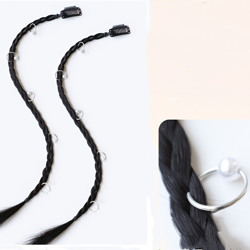Y2K Hair Clip Braided Ponytail Wig Boxing Dreadlock Wigs Accessories