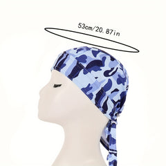 Unisex Camo Print Head Wrap Pirate Hat Summer Sweat-absorbing Outdoor Riding