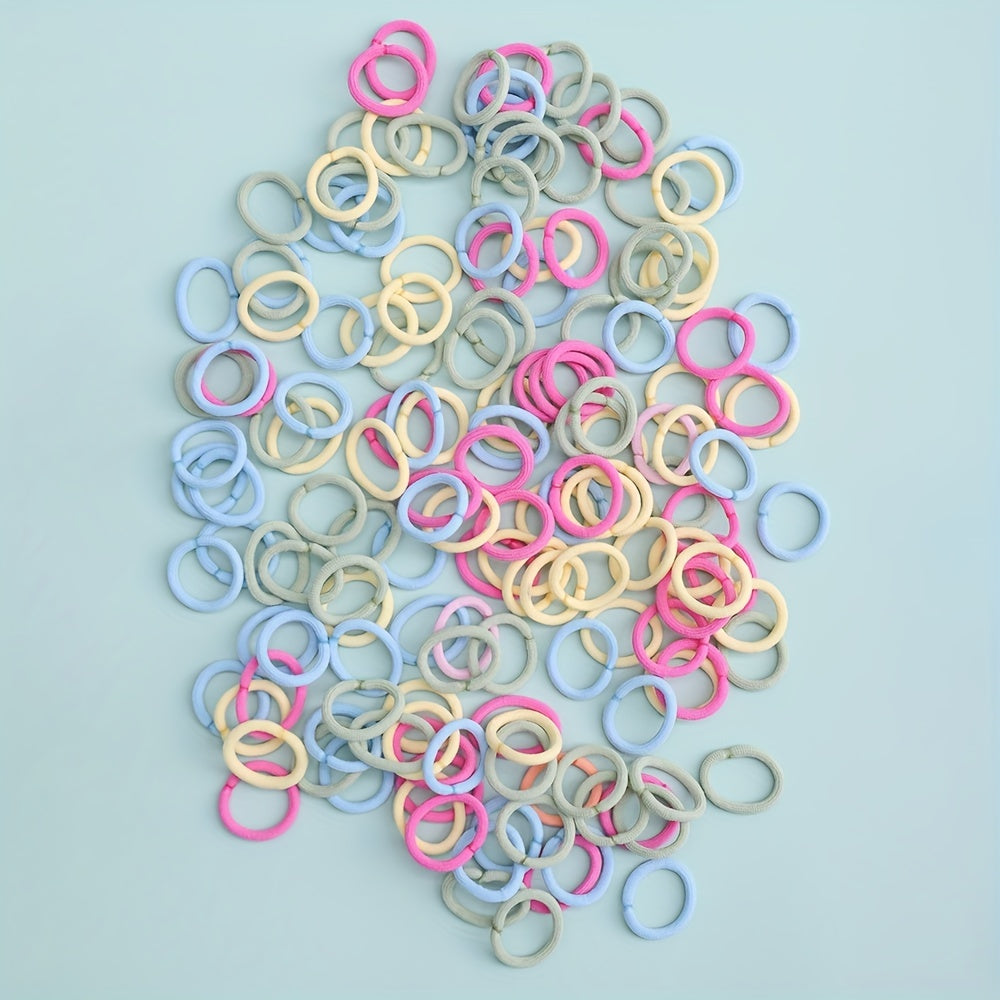 100 Colorful Elastic Hair Ties Bands for Girls Women