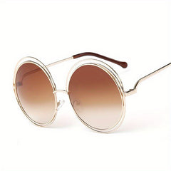 Oversized Round Sunglasses Hollow Summer UV400 Sun Shades
