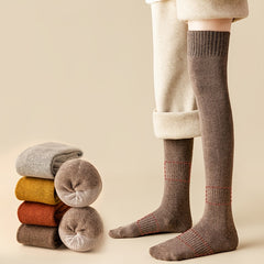 Warm Knit Thigh High Socks for Women