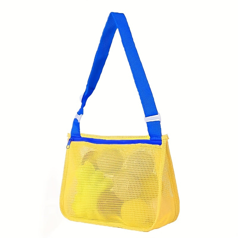 Kids Beach Mesh Bag Shell Collection Toy Storage Beach Bag
