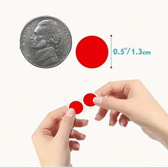 1320 PCS Coding Stickers Round Sticky Dots Labels 10 Style Colored Dot Stickers