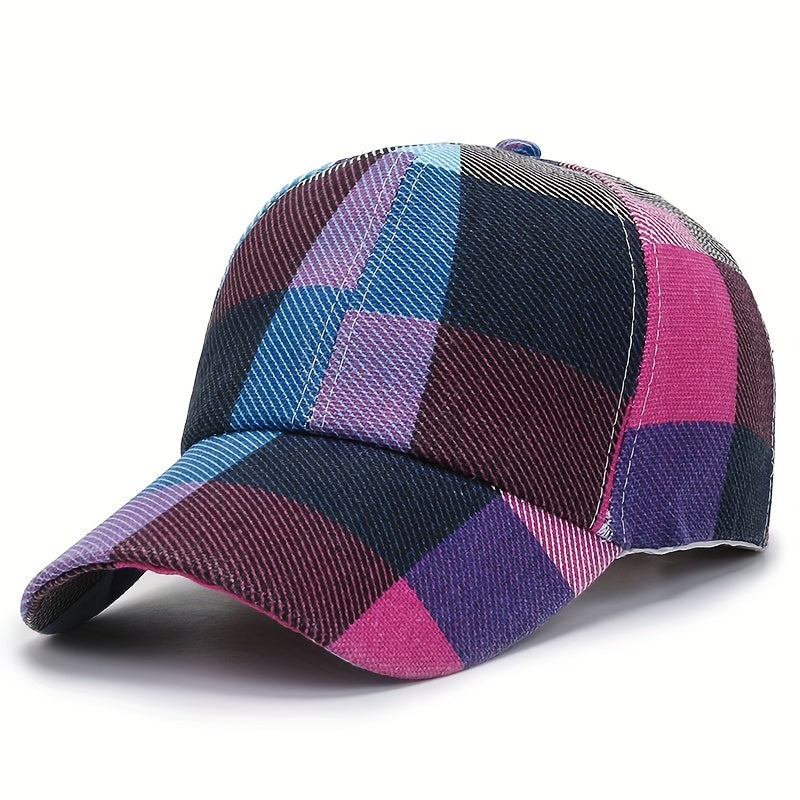 Block Baseball Cap Vintage Couple Casual Sun Hat Adjustable Unisex Sports Hats