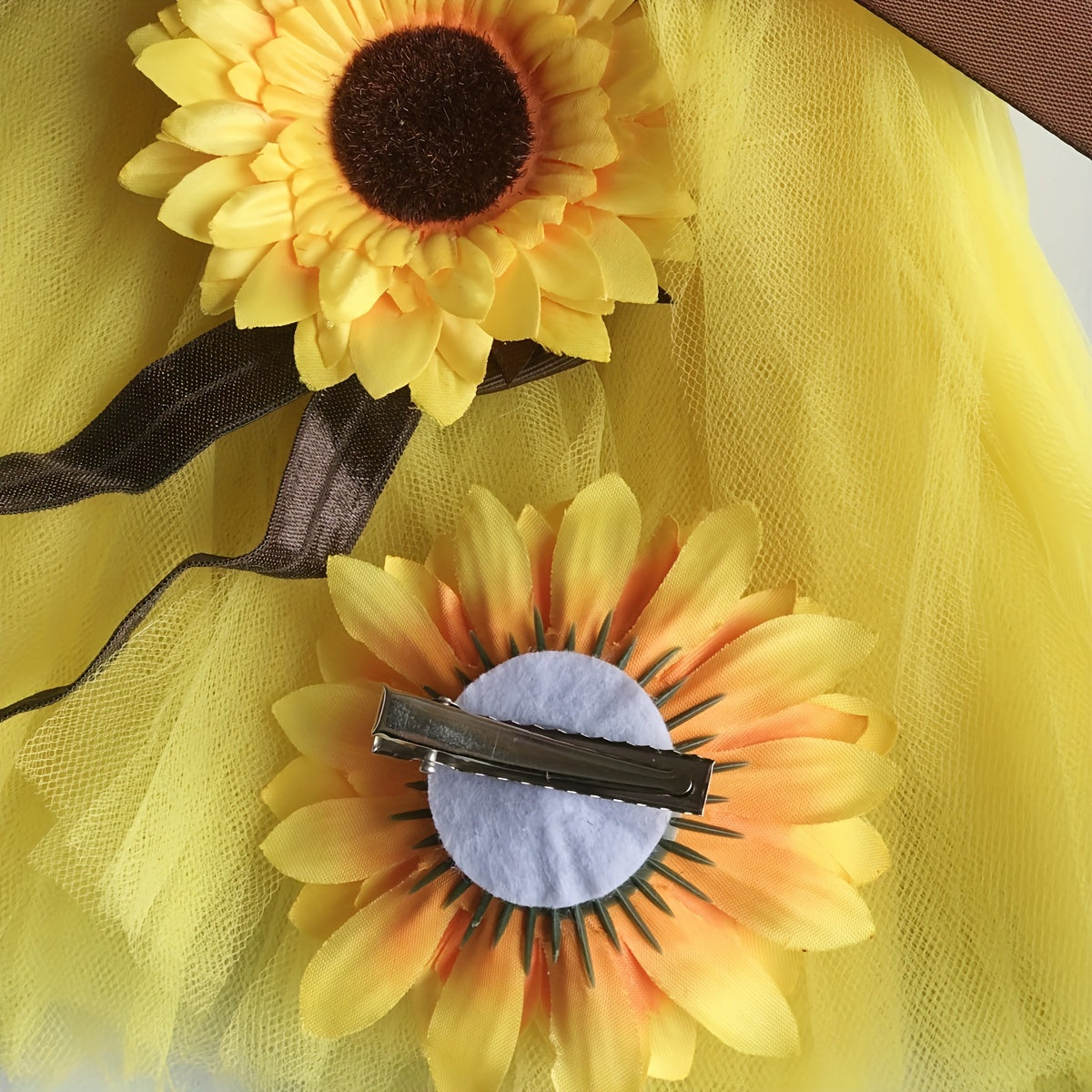 2pcs Newborn Baby Sunflower Tutu Bow Skirt Toddler Baby Girls Costume