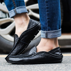 Men's Stitched Loafer Shoes Lightweight Slip-On Moccasins
