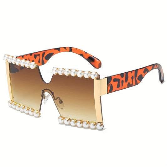 Y2K Large Pearl Sunglasses UV400
