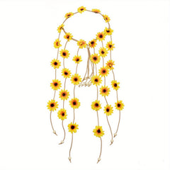 Boho Daisy Hair Rope Hippie Style Headband Women