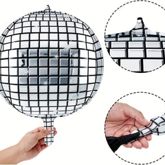 6 Pack Disco Ball Balloons for Retro Party Decorations