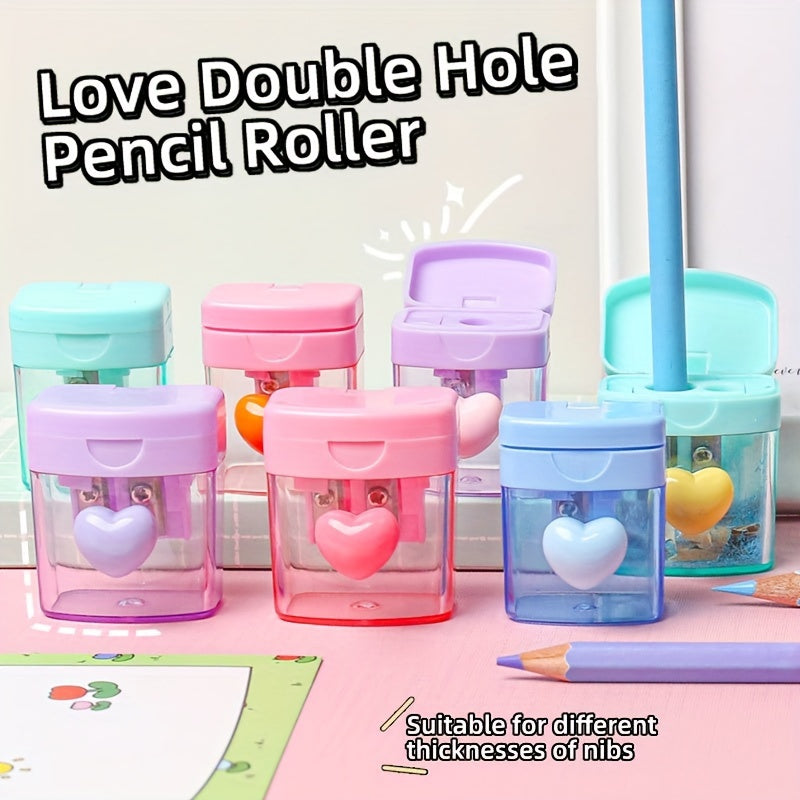 Macaron Colored Pencil Sharpener Sky Green Pink Manual Office Pencil Sharpener