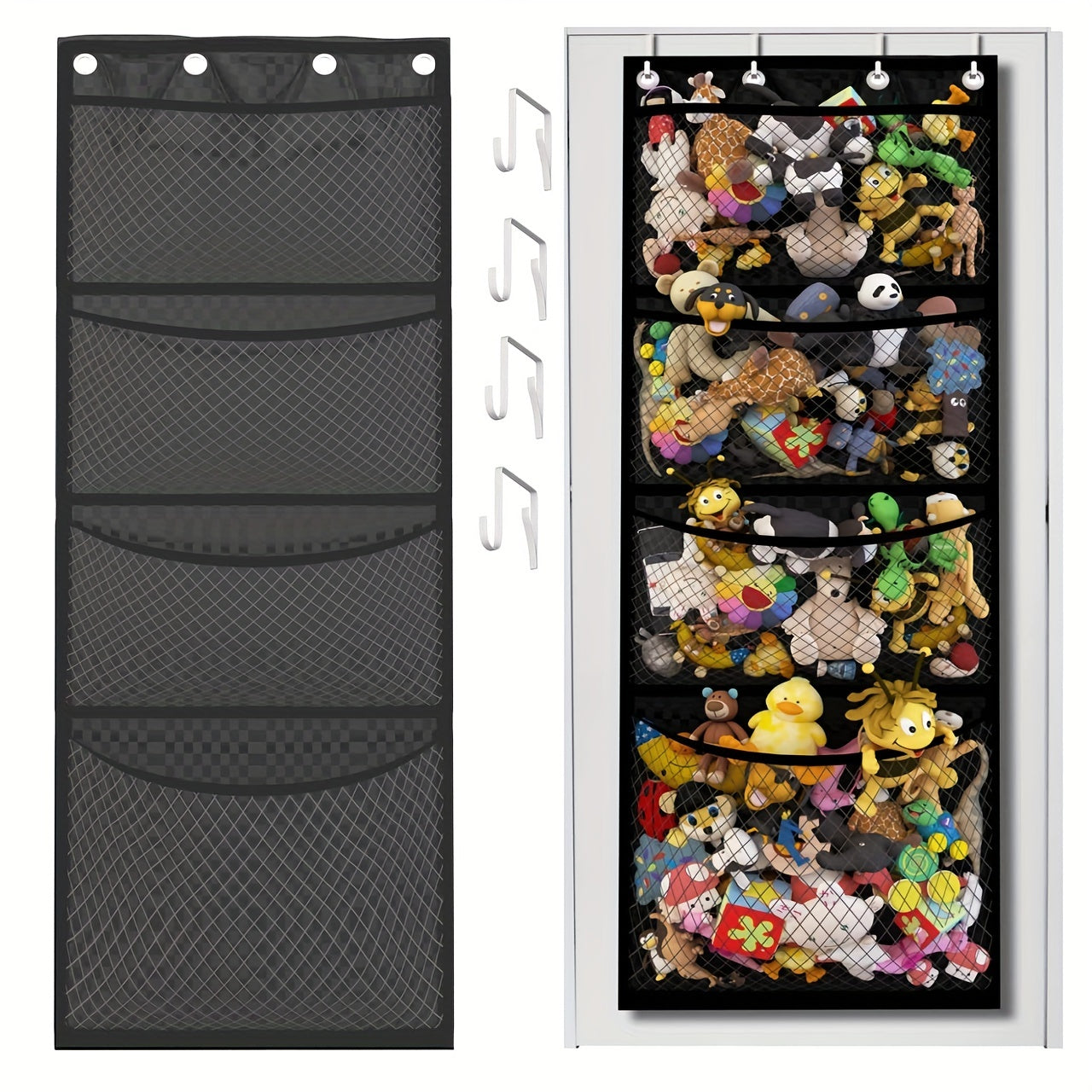 Over Door Stuffed Animal Storage Holder Hanging Toys Organizer