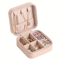 Portable Jewelry Storage Box 5 Grids - Mother's Gift Organizer Case