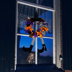 Halloween Wreath Door Hanging Skull Haunted House Decoration Ghost Horror Party