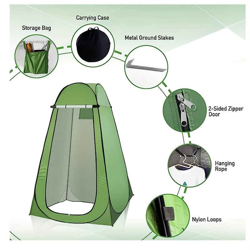 Portable Privacy Shower Tent Camping Toilet Changing Room with Window