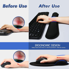 Ergonomic Mouse Pad with Wrist Rest and Memory Foam Support