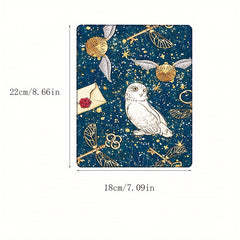 Magic Owl Print Canvas Rubber Mouse Pad for Office Computer