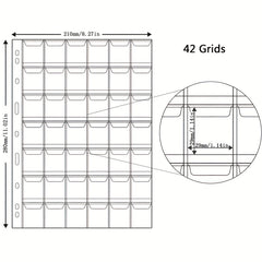Coin Stamp Collection Inner Page 20 Grids Storage Book