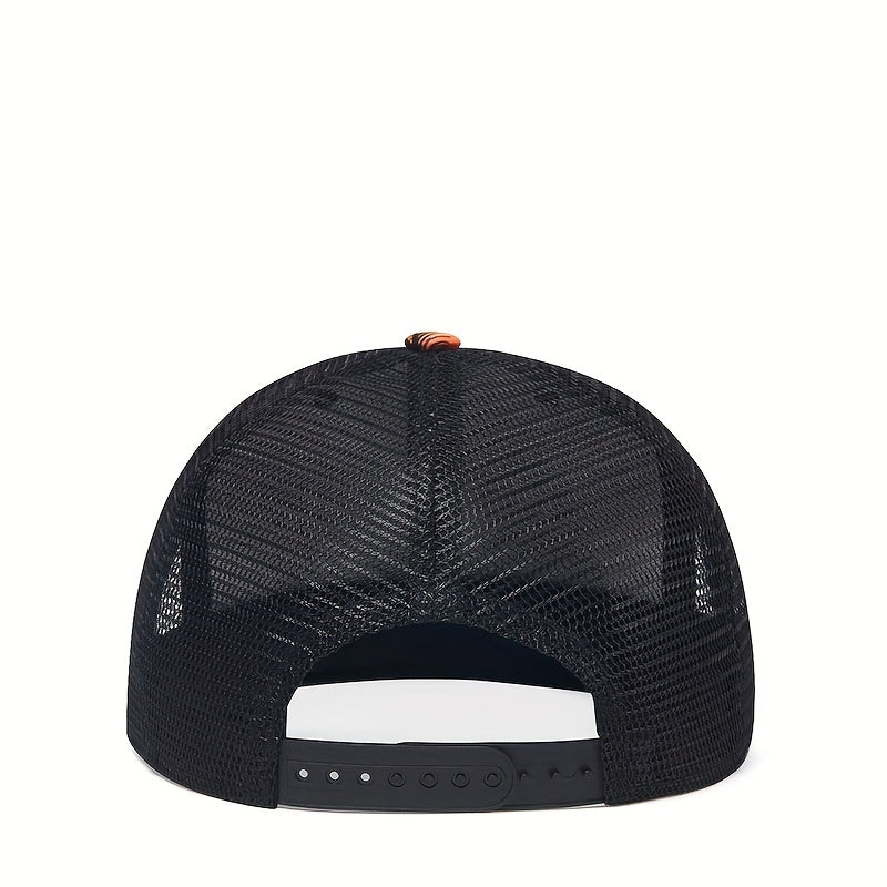 Unisex Breathable Adjustable Baseball Cap With Letter Embroidery
