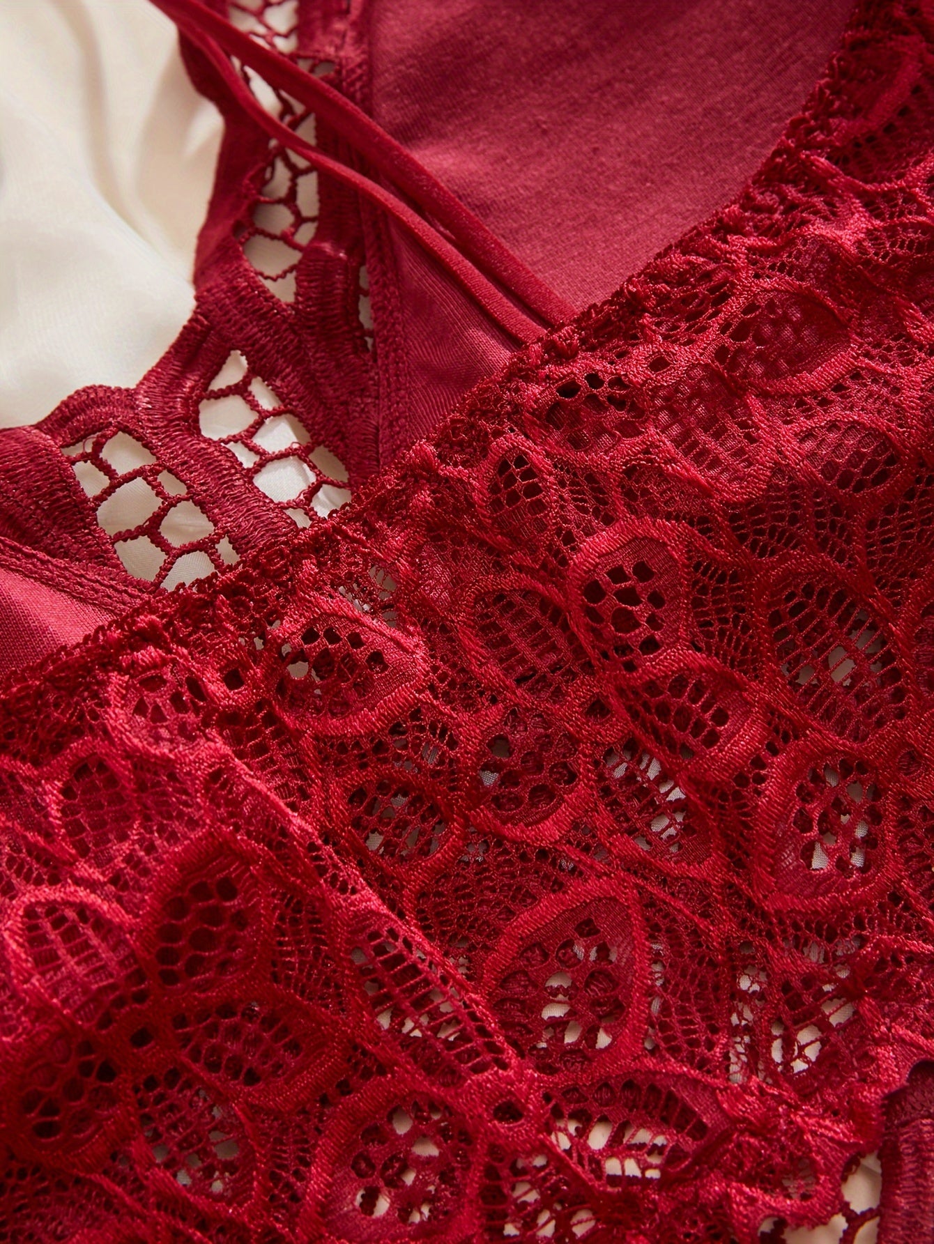 4pcs Lace Wireless Bras Hollow Out Bra Women's Lingerie