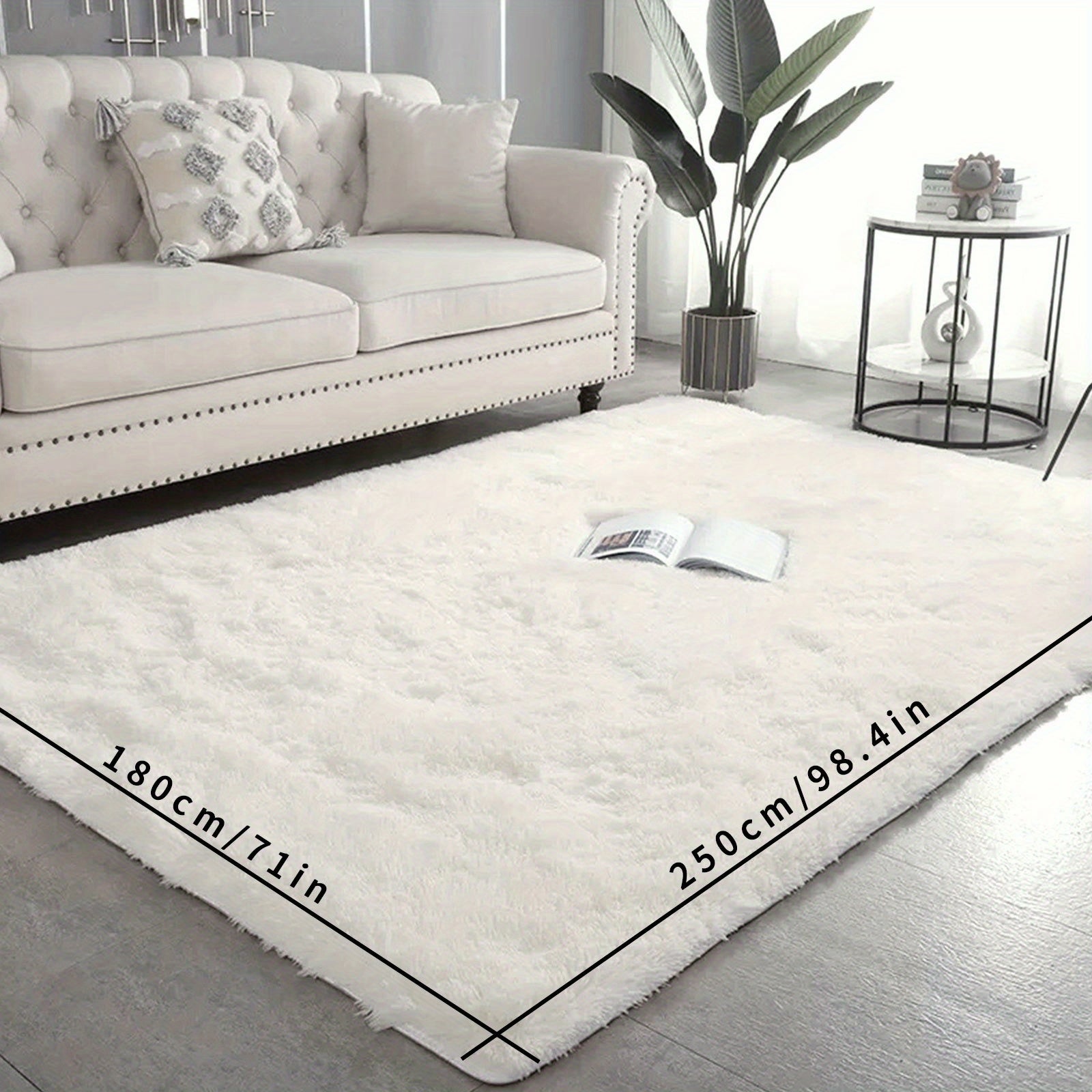 Ultra Soft Plush Rug Non Slip Fluffy Shaggy Rug Waterproof Throw Rugs