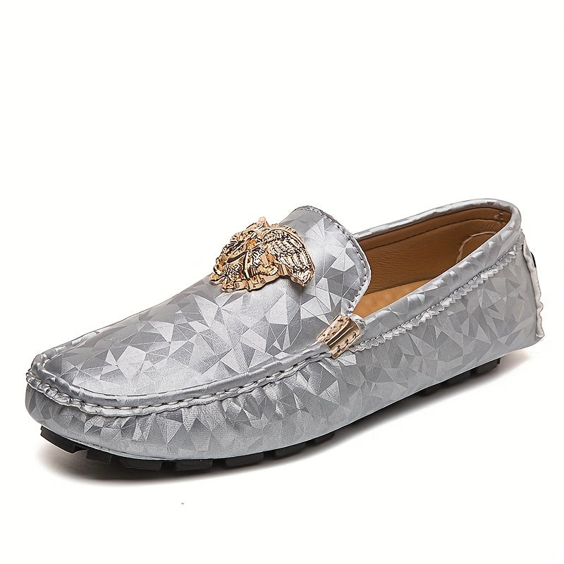 Women's Geometric Loafers Slip On Flat Shoes