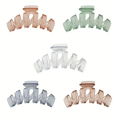 Frosted Twist Hair Claws Transparent Shark Claws Hair Accessories