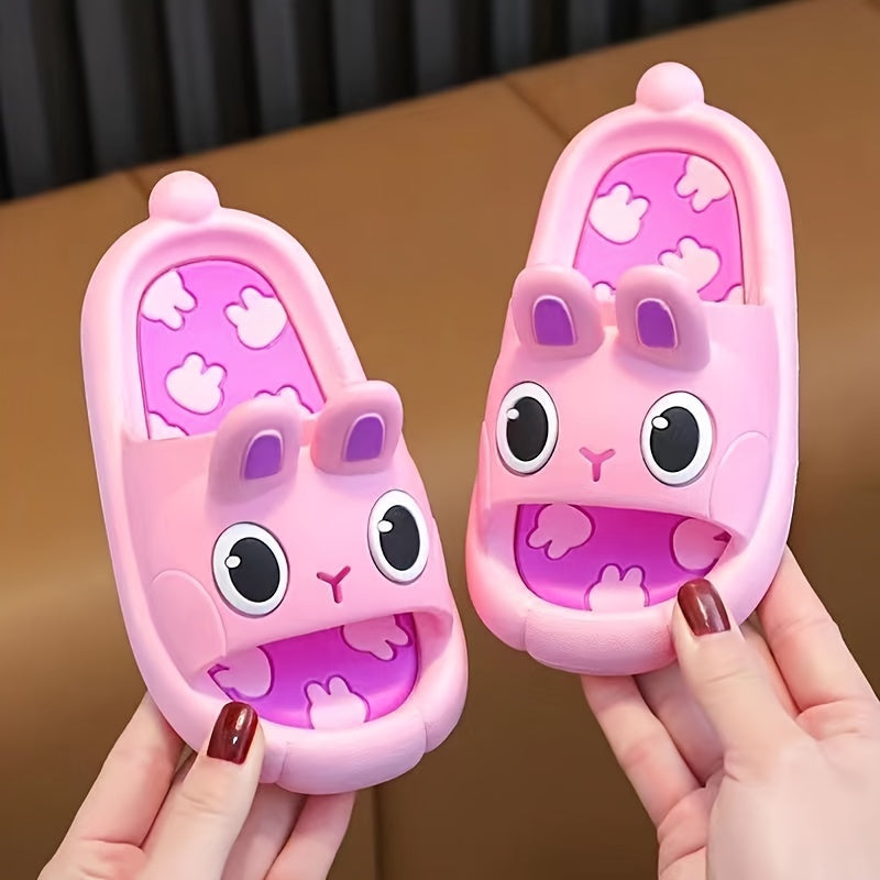 Cartoon Rabbit Slippers For Baby Girls Non Slip Lightweight Open Toe Slippers