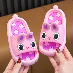 Cartoon Rabbit Slippers For Baby Girls Non Slip Lightweight Open Toe Slippers