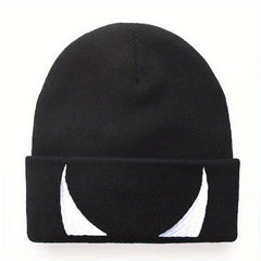 Men's Eye Embroidery Winter Soft Beanie Knitted Hat