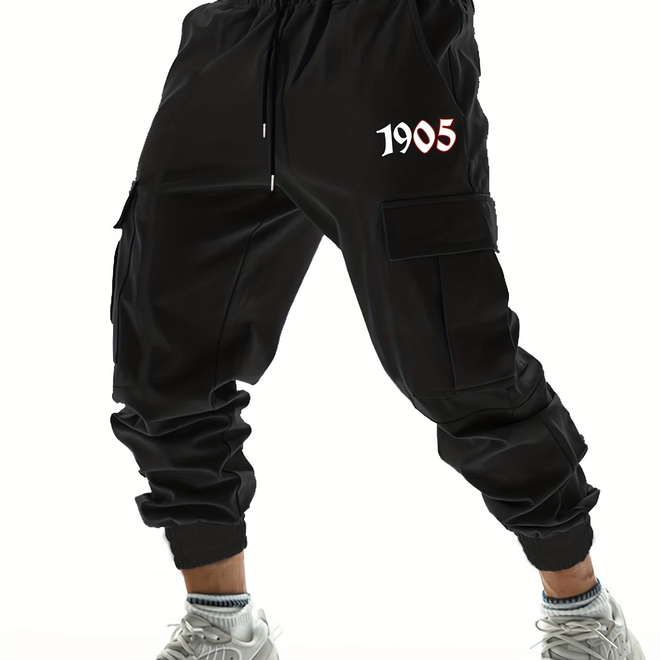 Comfy Stretch Cargo Pants with Drawstring Joggers for Men
