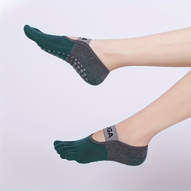 Cut Out Toe Ankle Non Slip Yoga Pilates Socks for Women