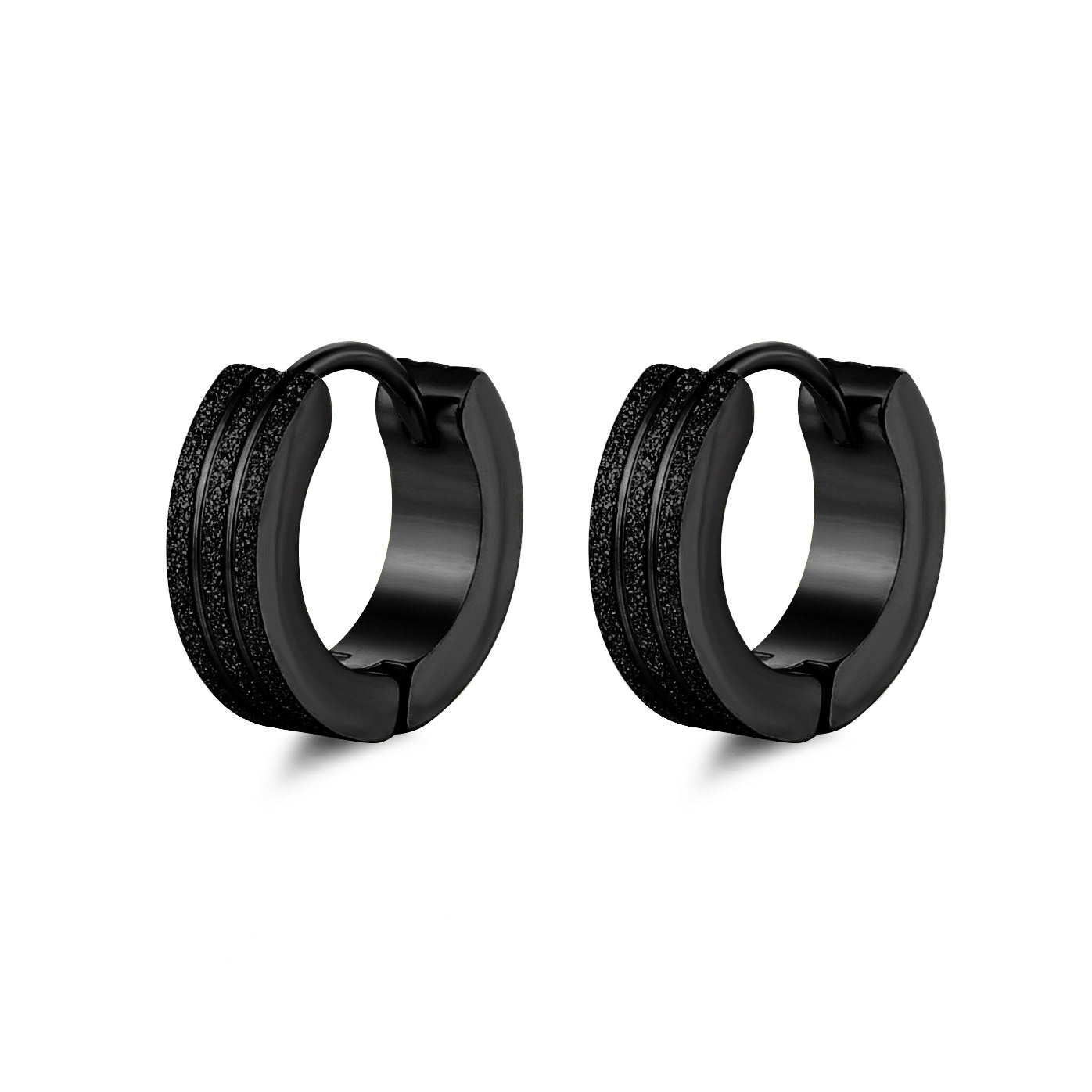Men's Double Thread Pressing Frosting Earrings