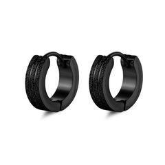 Men's Double Thread Pressing Frosting Earrings