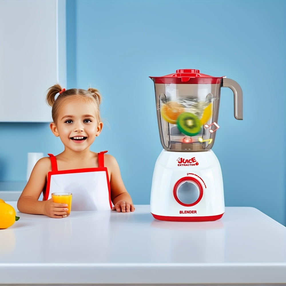 Kids Pretend Play Juicer Toy Kitchen Fruit Blender Essential Home Toys