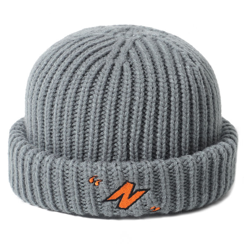 Men's Winter Embroidered Knitted Cap