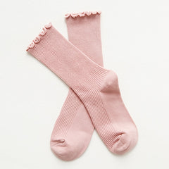 Frilled Mid Tube Socks Women's Stockings & Hosiery