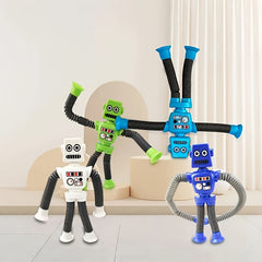 Telescopic Robot Building Toy Tubes with Suction Cup