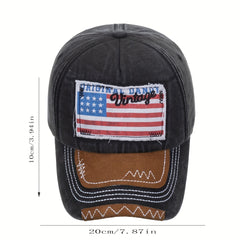 Washed American Flag Baseball Hat Vintage Sun Hat