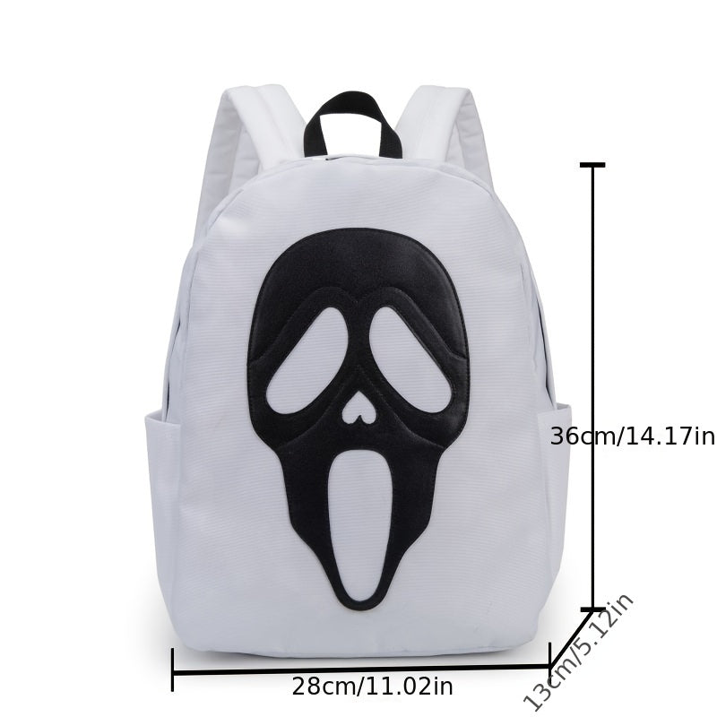 Ghost Skull Backpack Funny Halloween Party Daypack Travel Schoolbag