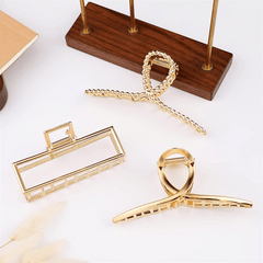 3pcs Metal Large Hair Claw Non slip Shark Claw Strong Ponytail Holder