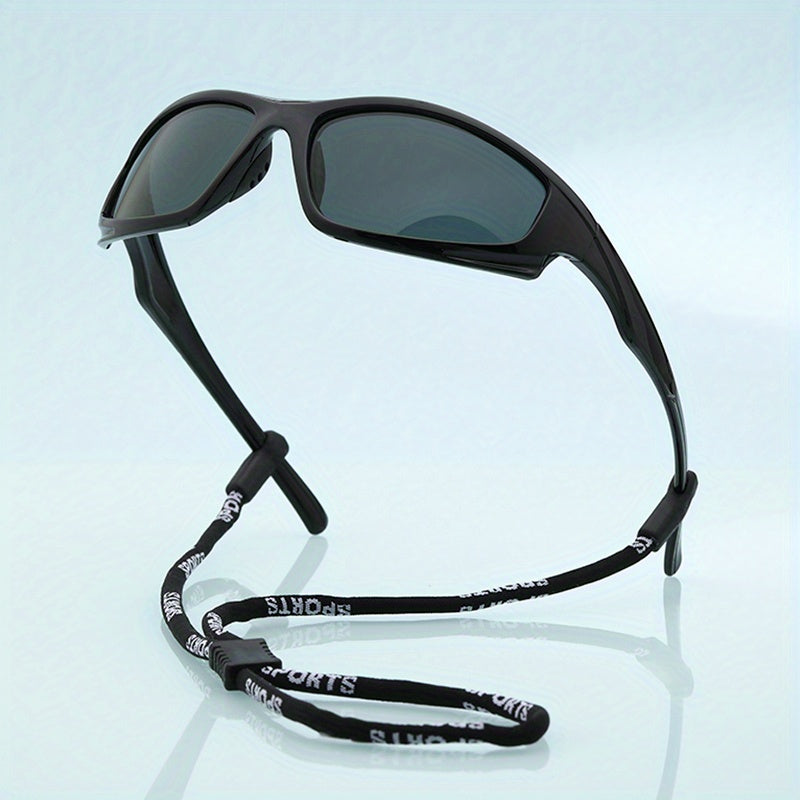 Y2K Wrap Around Sports Sunglasses UV400 Sun Shades with Strap