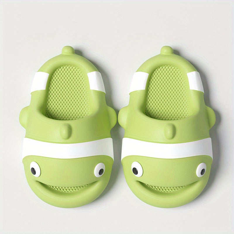 Summer Thick Sole 3D Cartoon Fish Men Slippers Home Indoor Beach Slides