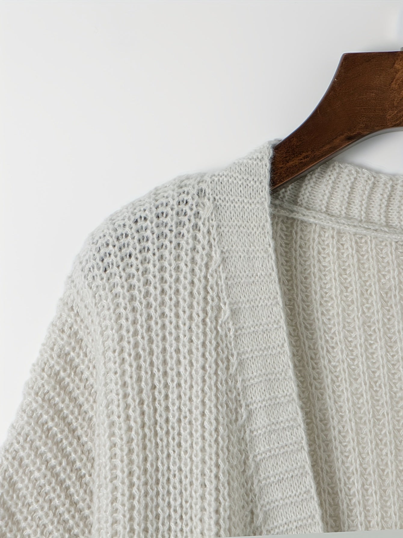  Solid Long Sleeve Stretch Cardigan